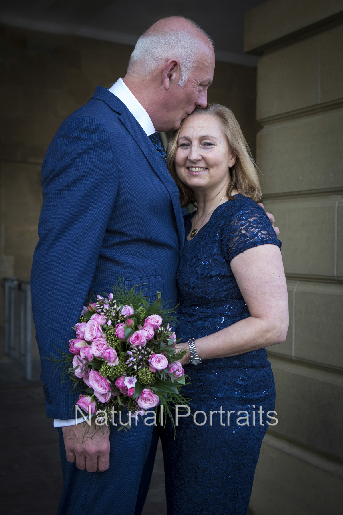 Couple at Wells Town Hall, Somerset