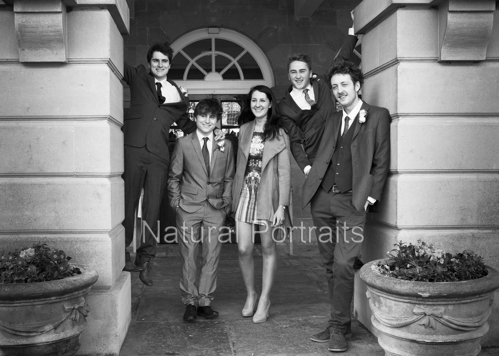 Wedding guests at Wells Town Hall, Somerset