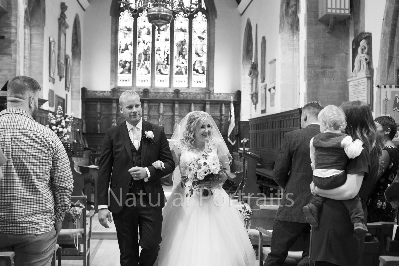 Wedding walk at Somerton Church