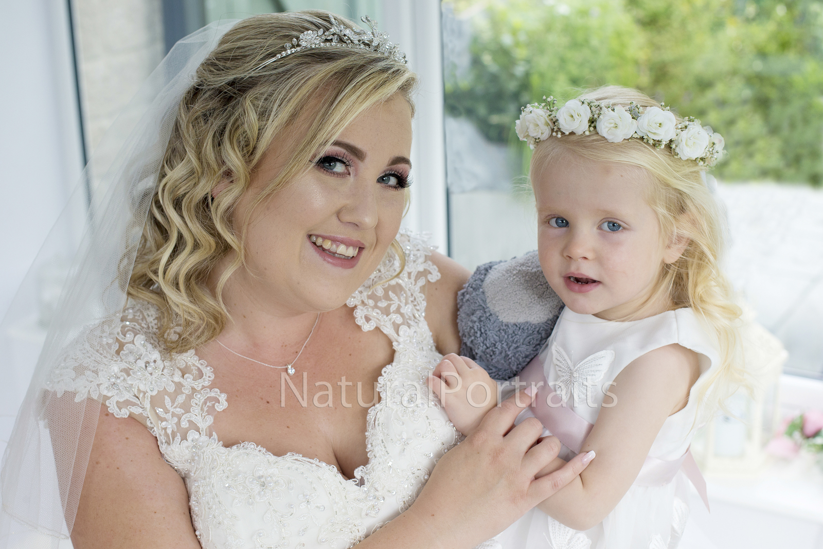 Bride and daughter in Somerton