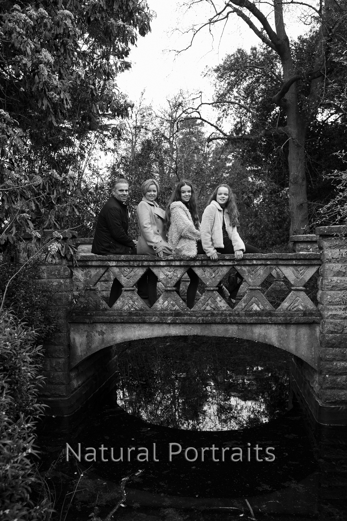 Photo of family on bridge in Bath