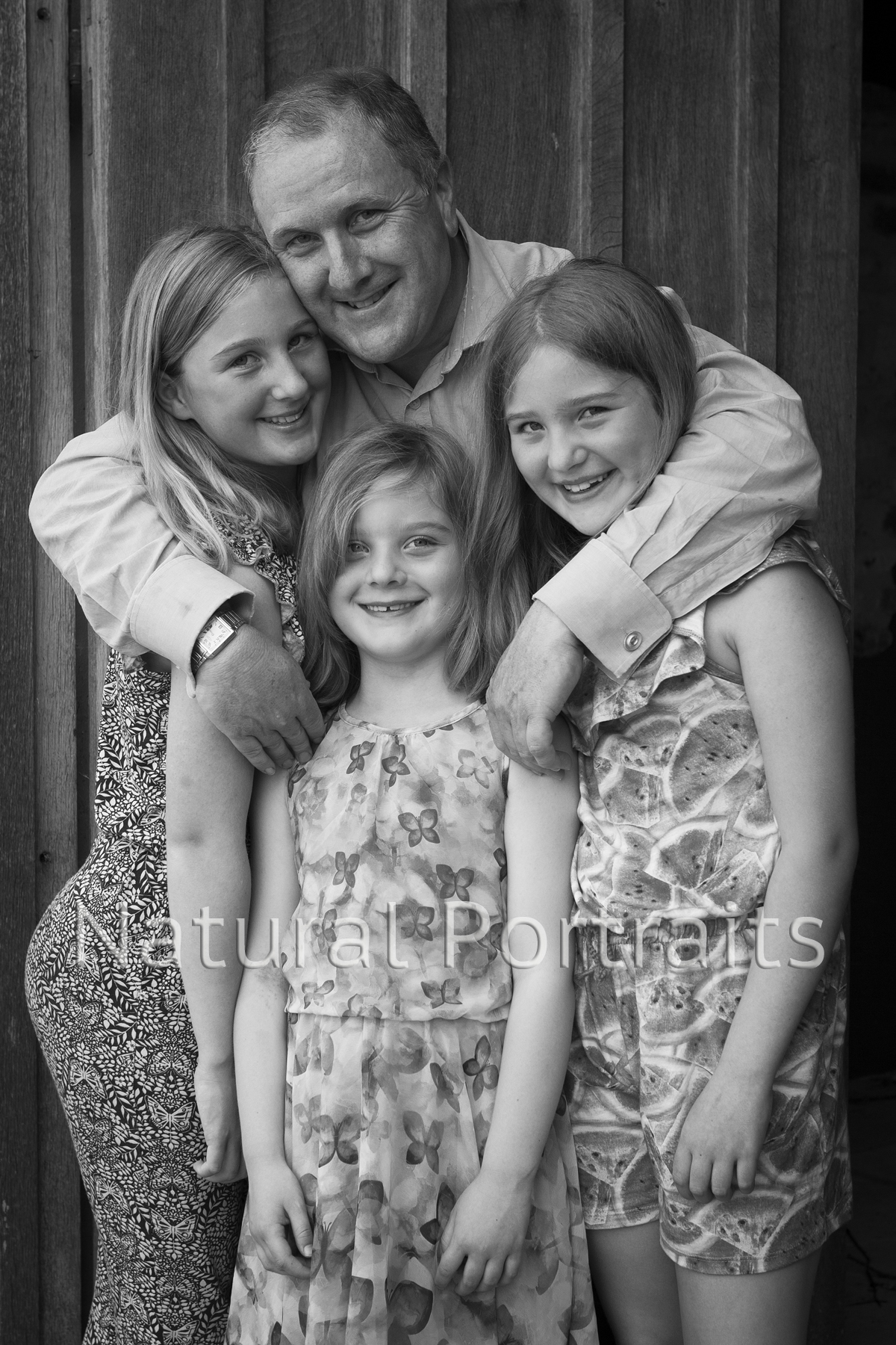 Photo of Dad and three daughters