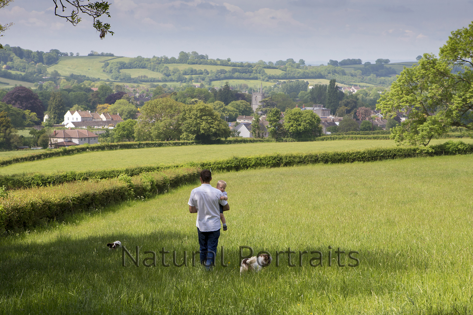 walking in a Somerset meadow